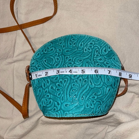 Urban Outfitters turquoise leather suede satchel - Picture 4 of 15
